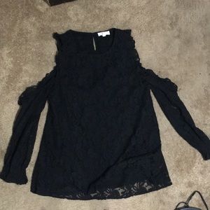 Lace Peekaboo Shoulder Top